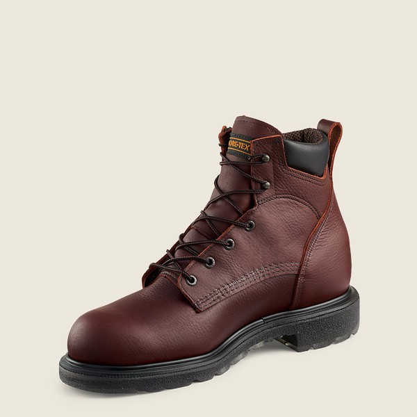 Red Wing Work Boots Supersole® 2.0 - 6-inch Waterproof Soft Toe - Burgundy - Mens DPC539816